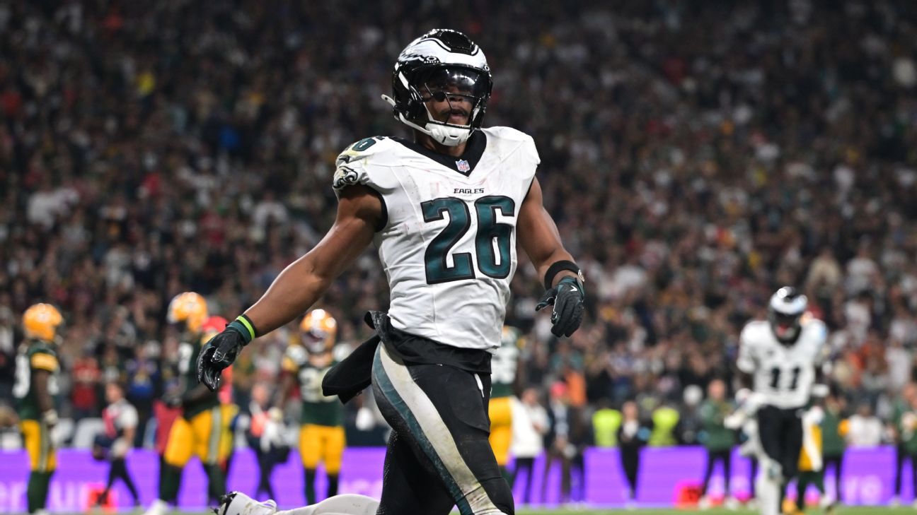 Saquon Barkley shines in Eagles' victory over Packers in Brazil