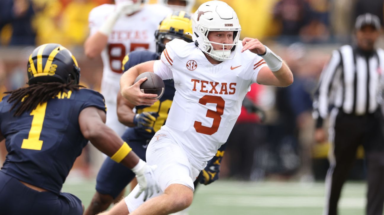 El pase de Ewers es “preciso” y Texas le propina a Michigan su primera derrota desde 2022