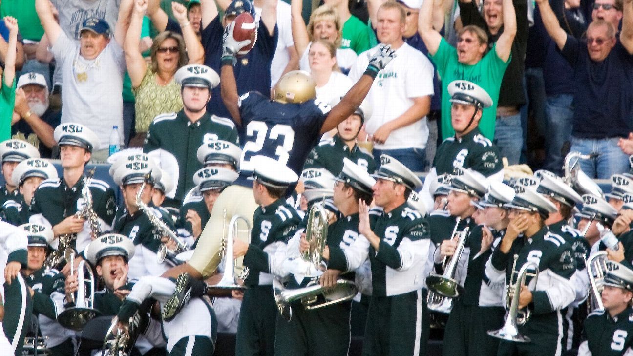 Golden Tate’s legendary jump: A memorable moment in college football