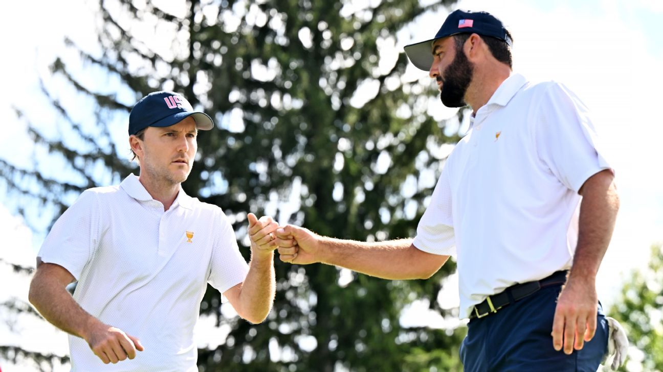 The USA wins five games in the opening session of the Presidents Cup