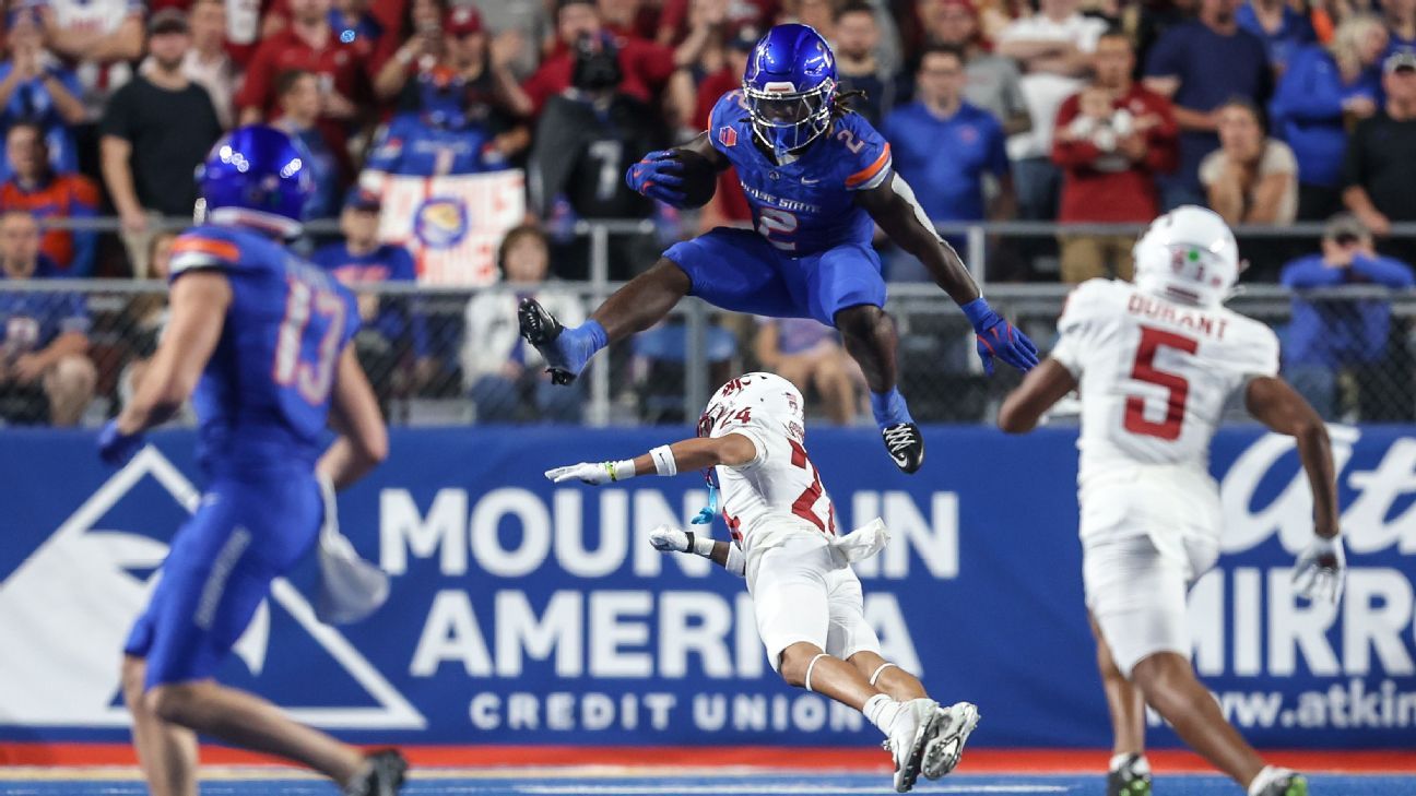 Ashton Jeanty rumbles for 259 yards, 4 TDs in Boise State win ESPN