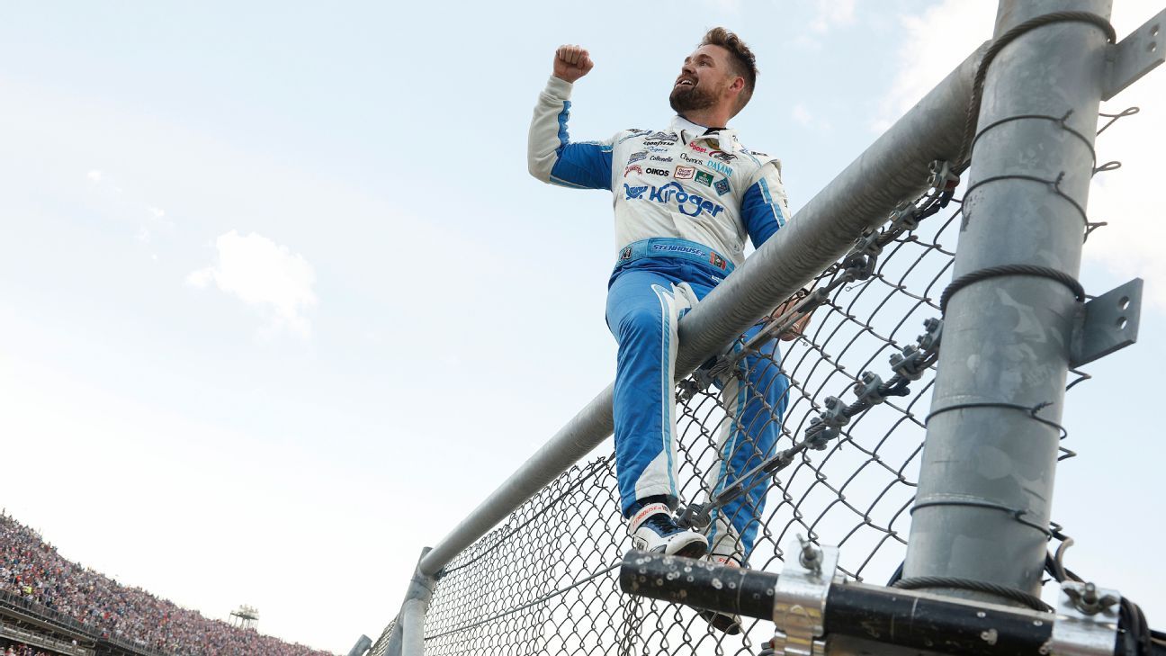 Ricky Stenhouse Jr. ends his 65-race losing streak and wins at Talladega