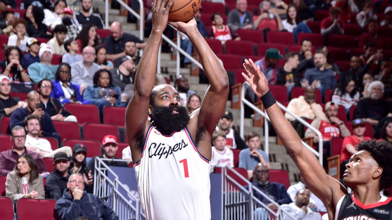 Harden tied with Allen for second in all-time 3s