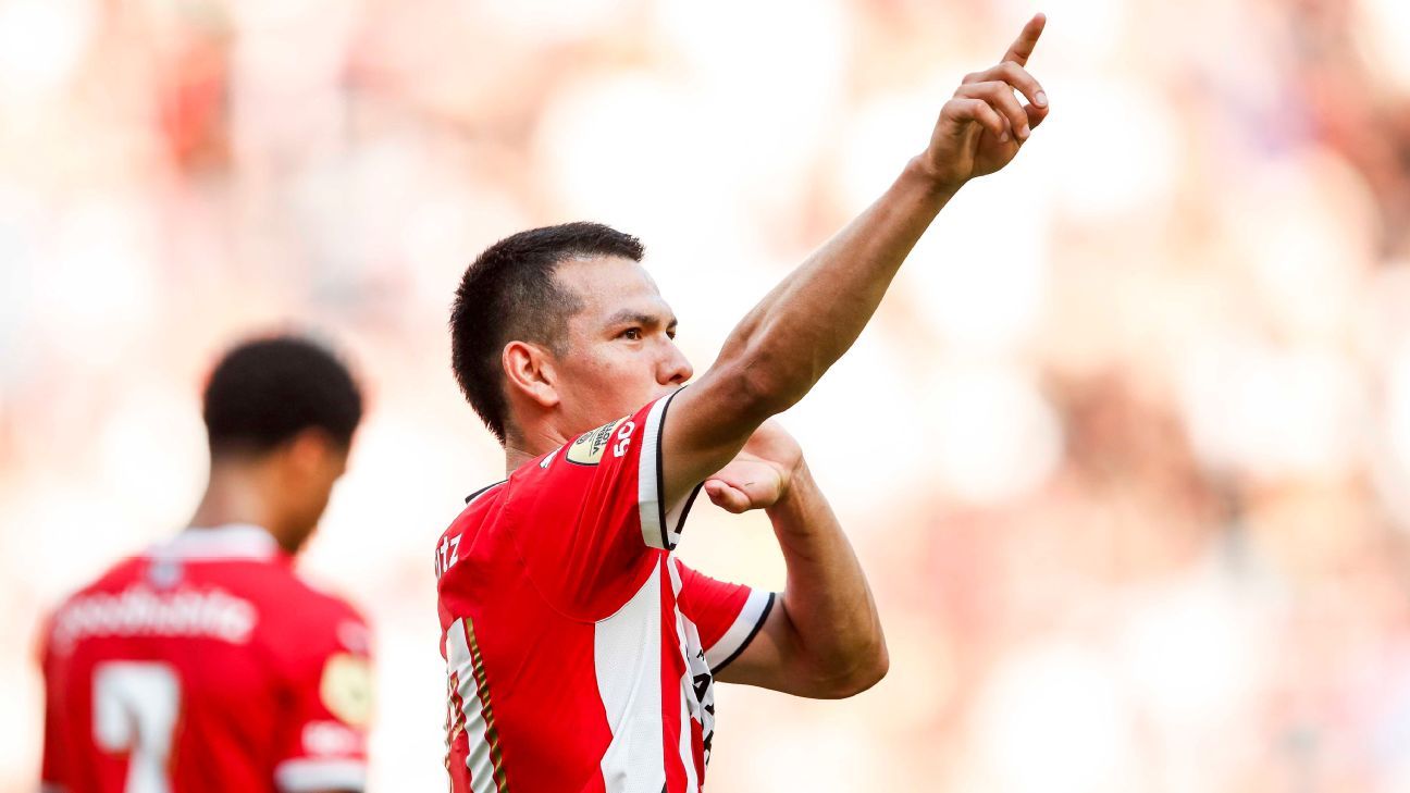 ‘Chucky’ Lozano reappears with PSV in a rout against Groningen