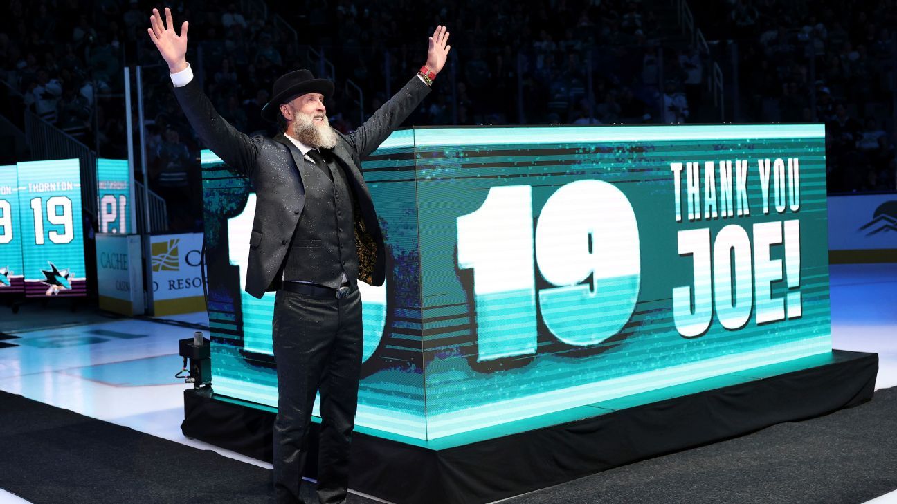 Thornton's No. 19 raised to rafters in San Jose