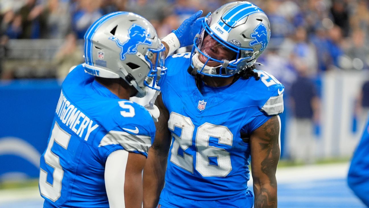 Barry Sanders: Leyenda de los Lions Inspira a Estrellas en Ascenso 2 David Montgomery and Jahmyr Gibbs are each on pace to eclipse the 1,000-yard mark this season.