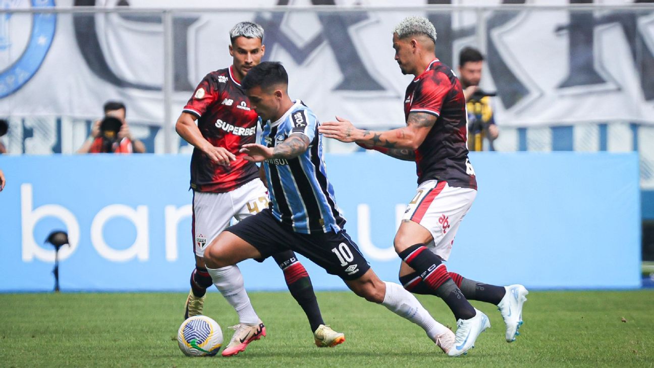 FIM DE JOGO! Grêmio domina São Paulo, encerra jejum e se aproxima de permanência na Série A