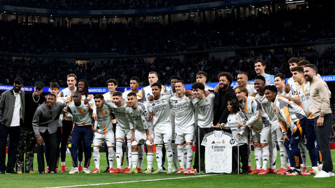 Aposentado, Marcelo é homenageado antes do clássico entre Real Madrid e Atlético de Madrid