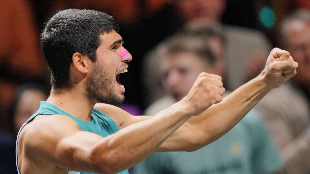 Alcaraz wins Rotterdam Open for 1st indoor title