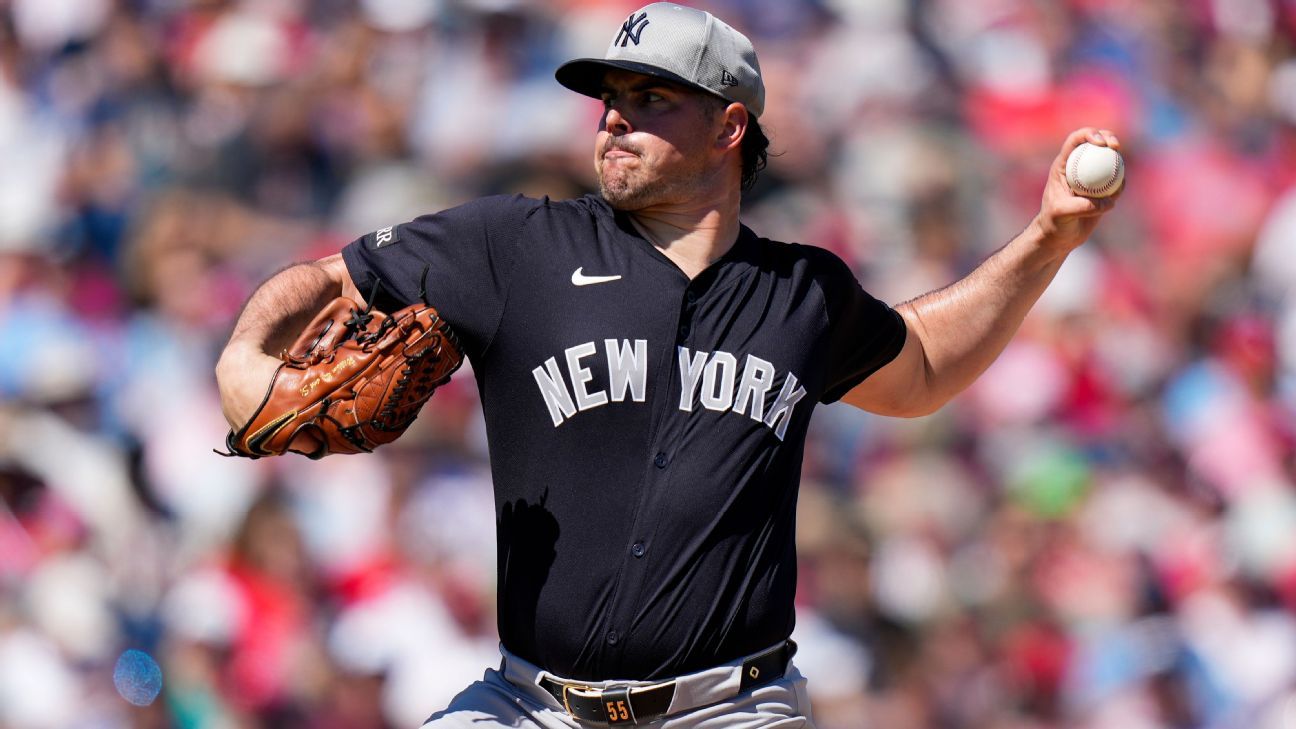 Yanks' Rodon gets Opening Day nod with Cole out