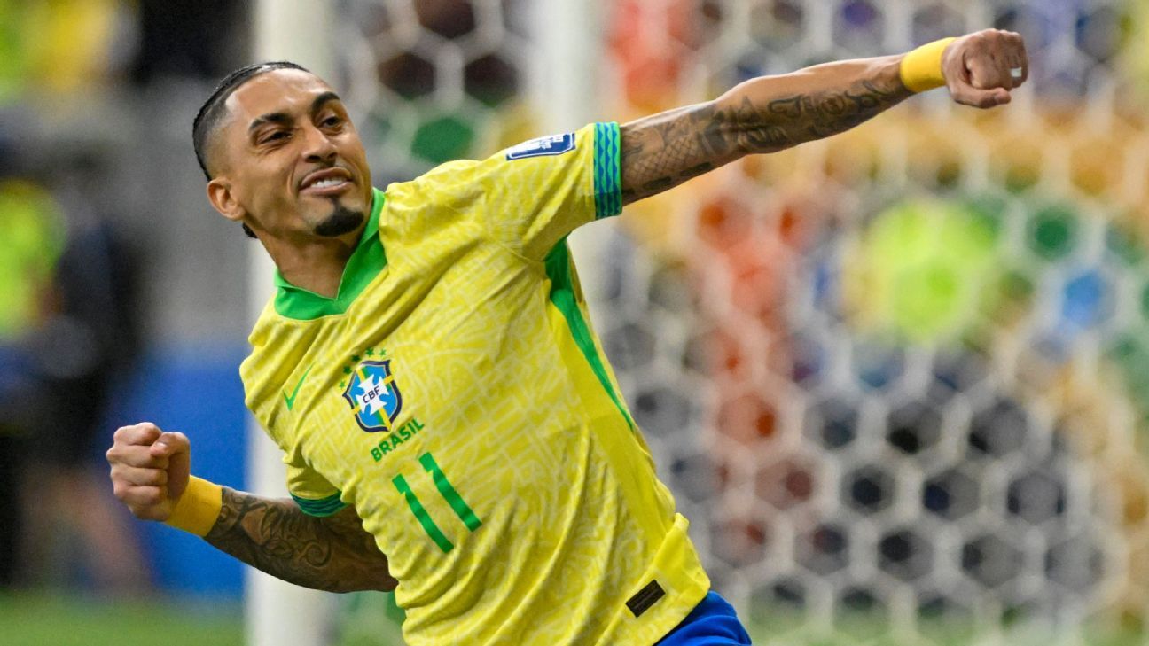 Raphinha, atrevido en la previa de Argentina vs. Brasil, prometió un gol y "una paliza" en el Monumental - ESPN