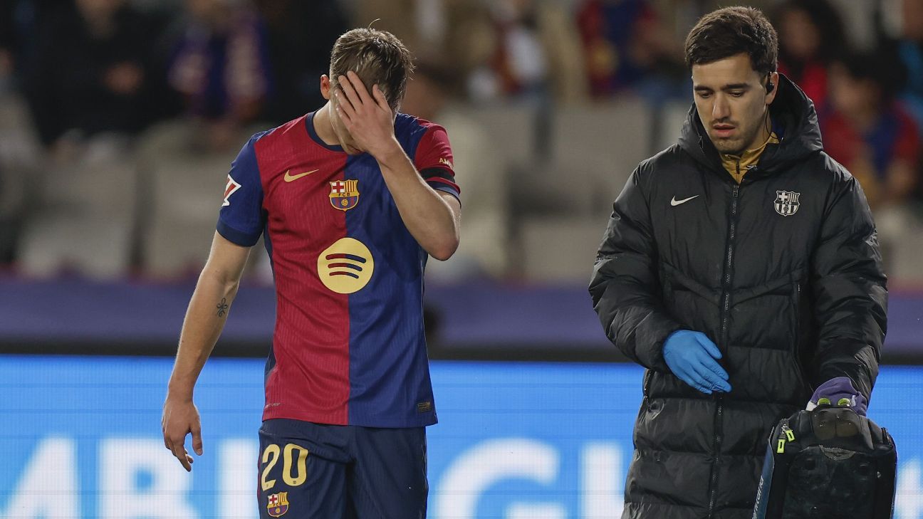 Barcelona vent anger over packed schedule as Dani Olmo injured