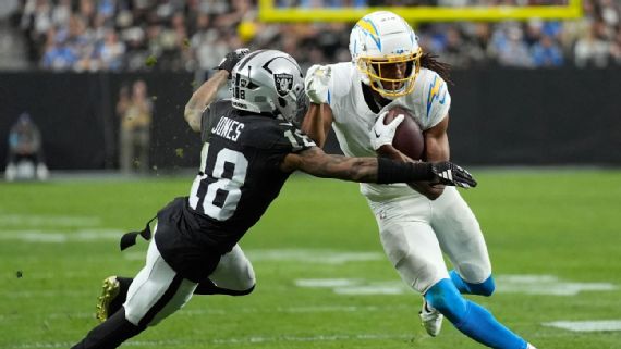 Jack Jones on the field for the Raiders