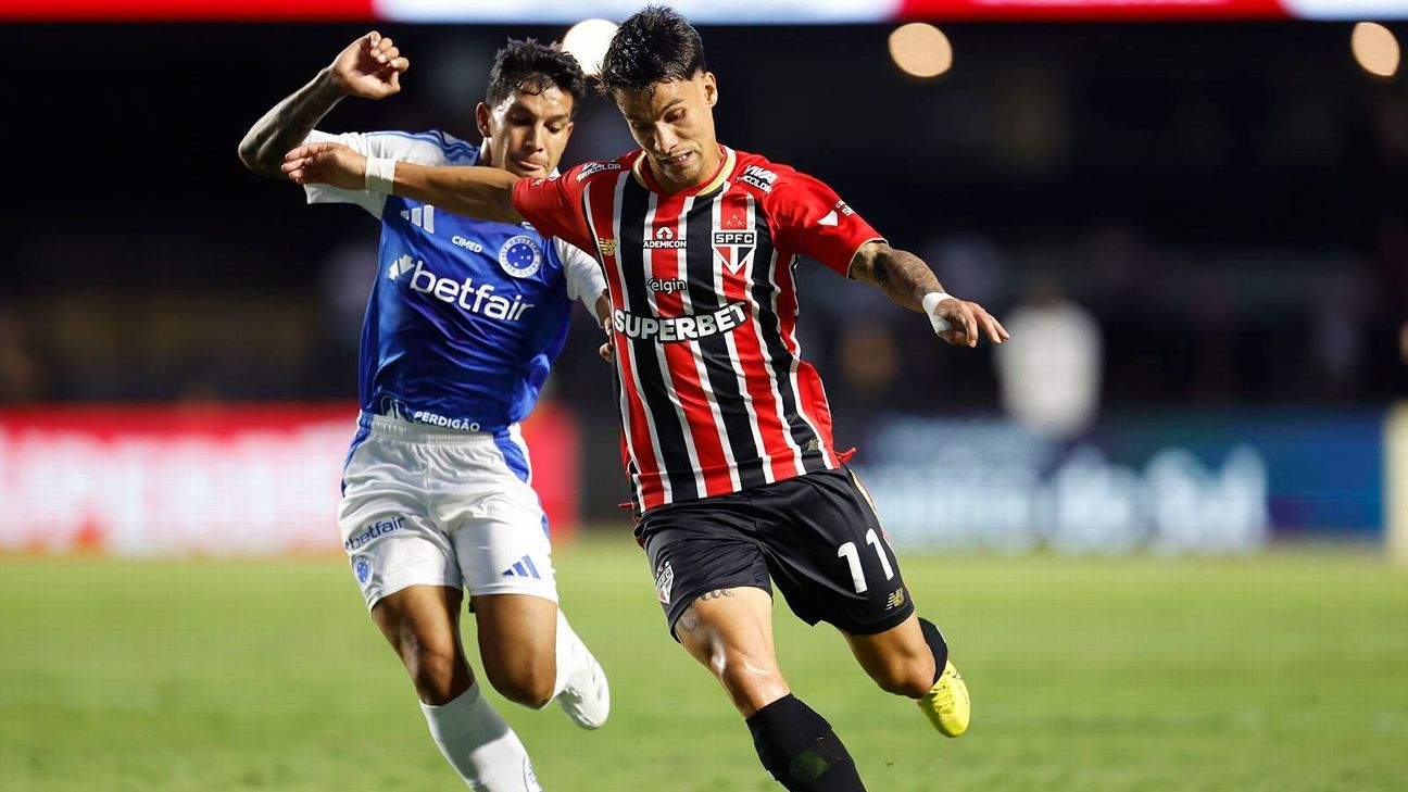São paulo cede empate para o cruzeiro e segue pressionado no brasileirão