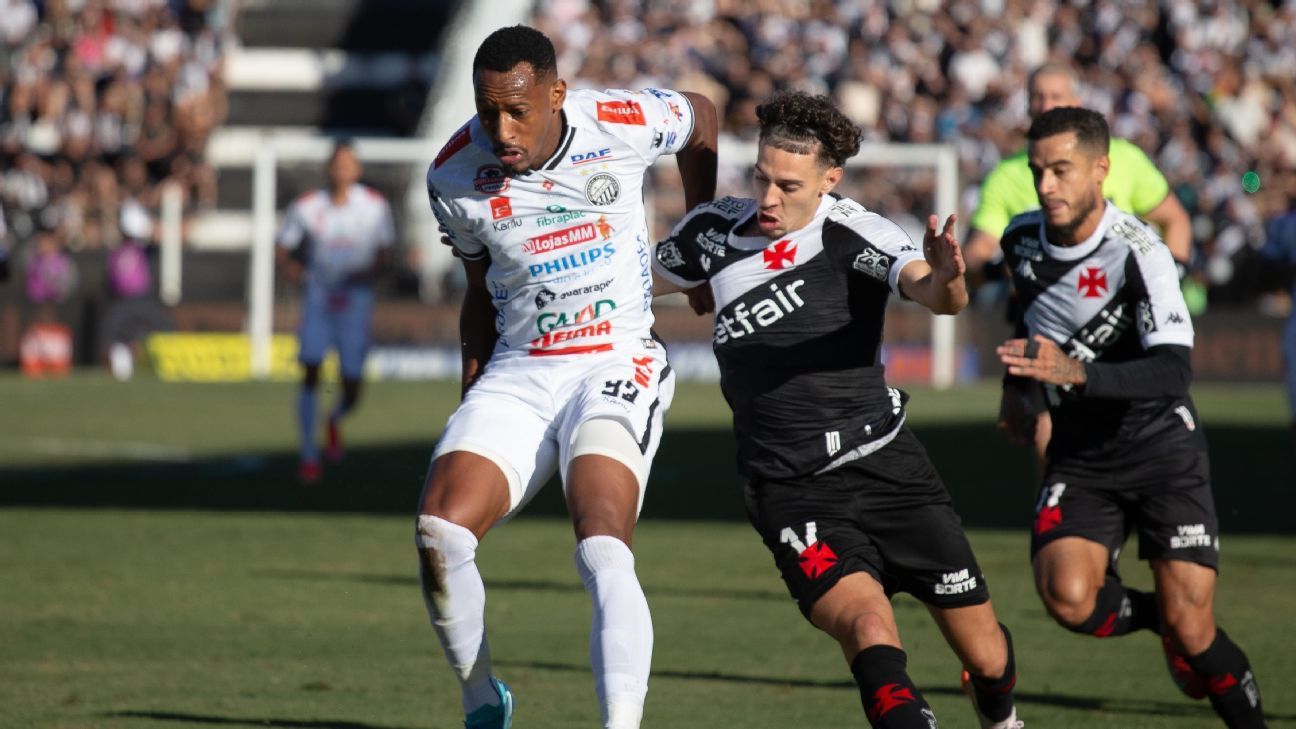 Vasco cede empate ao Operário na Copa do Brasil no primeiro jogo sem técnico após queda de Carille
