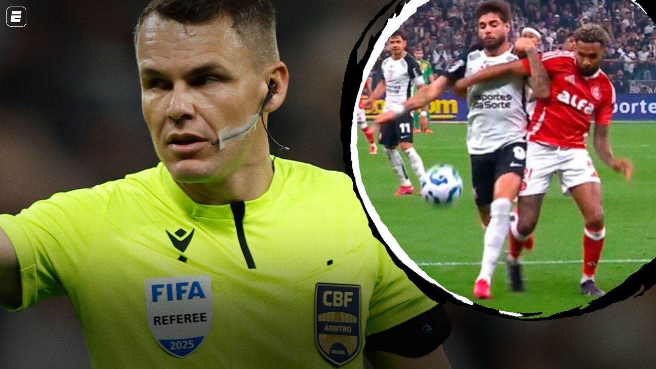 'Ele joga a perna': CBF divulga áudio do VAR com lance que revoltou Inter e gols anulados do Corinthians