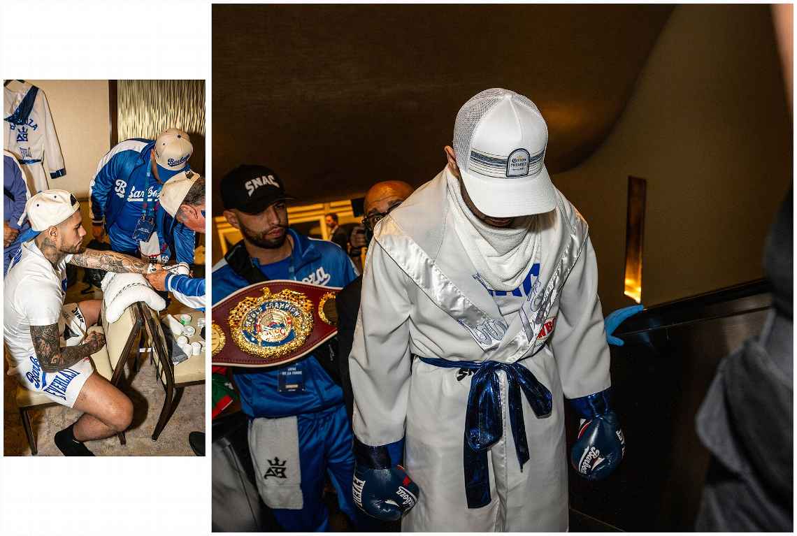 Arnold Barboza Jr. getting ready