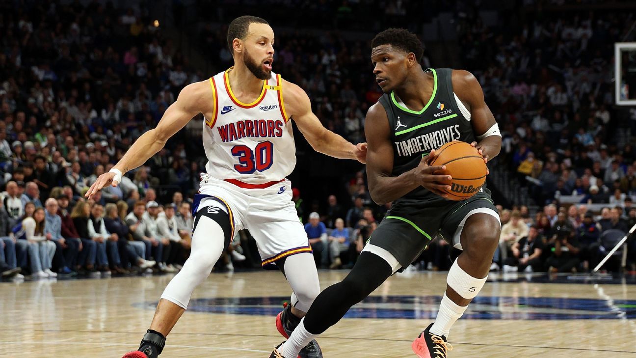 2025 NBA playoffs: Highlights, live updates from Warriors-Wolves Game 1