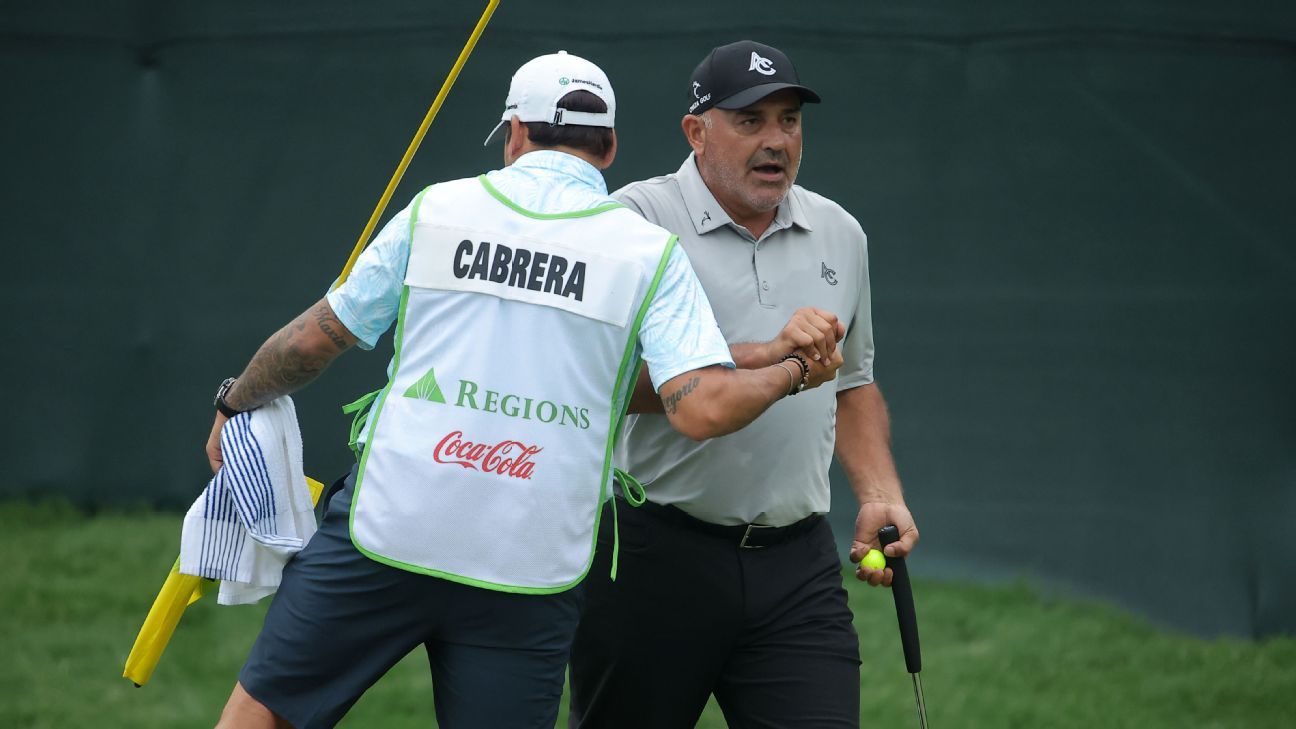 Cabrera cards 64 to win delayed Champions major