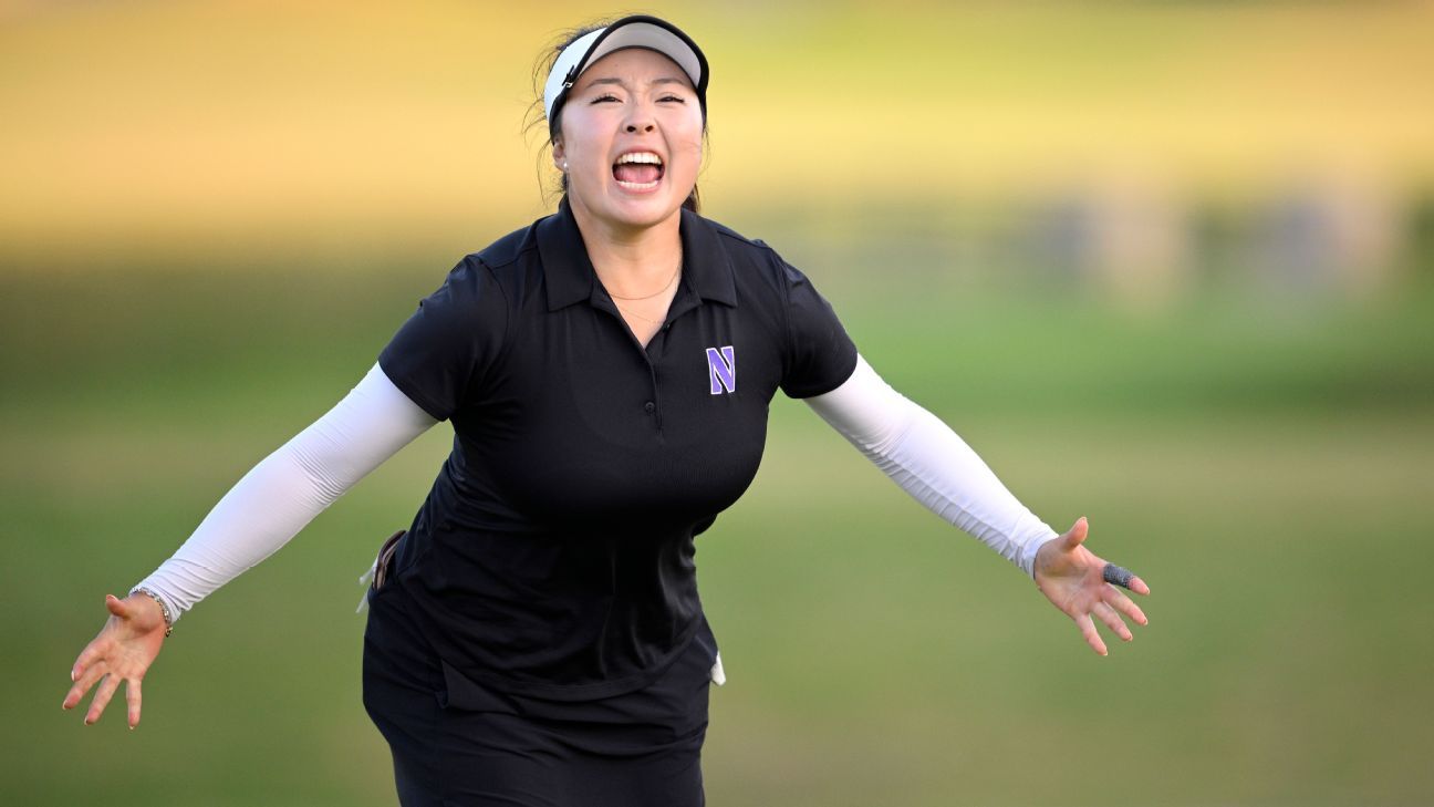 N’western women stun Stanford for 1st golf title