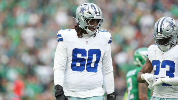 Tyler Guyton: Cowboys' Second-Year Expectations Tyler Guyton on the field during Cowboys OTA