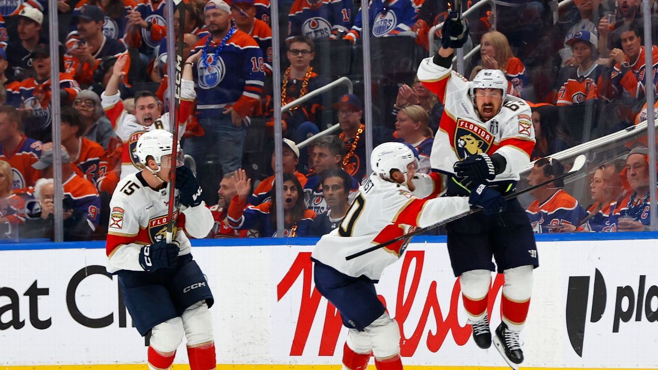 Marchand nets 2OT winner as Florida evens Final