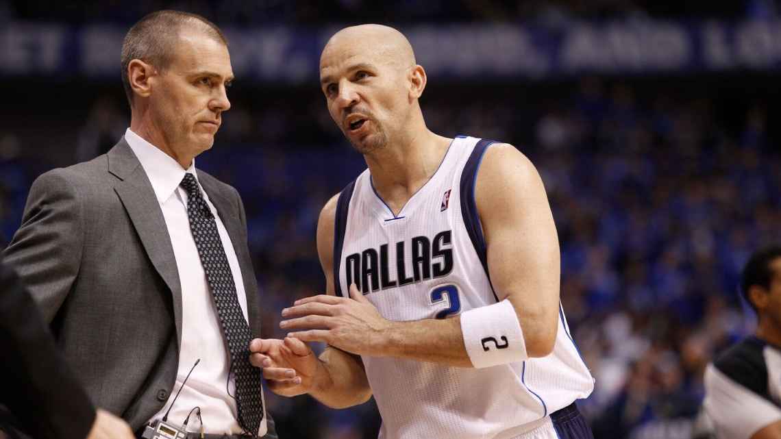 Rick Carlisle coaching Jason Kidd