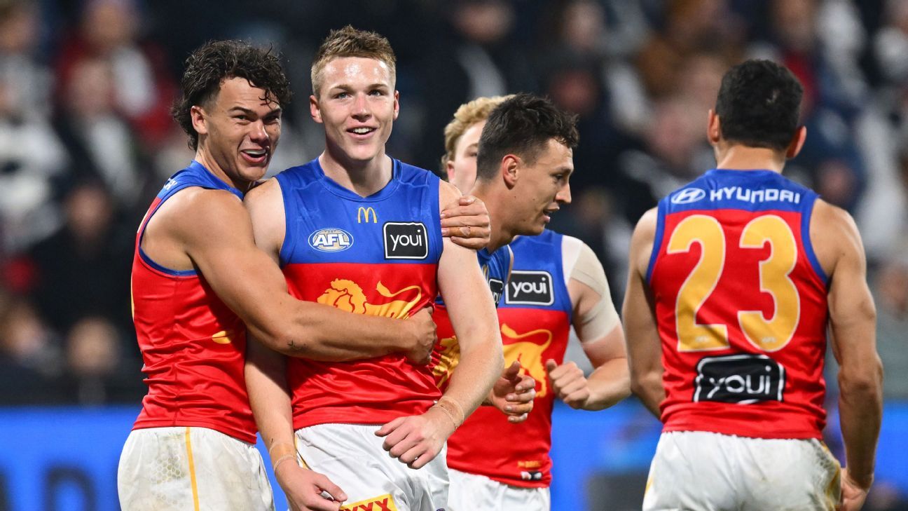 Lions crash Geelong's party to end 22-year 'hoodoo'