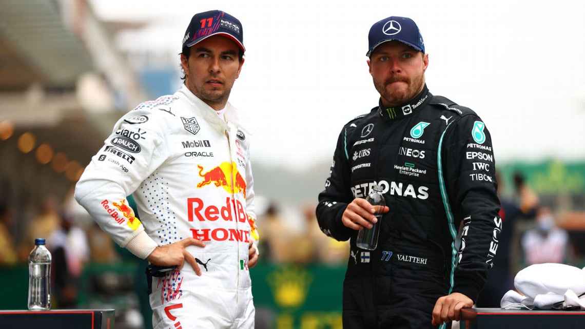 Sergio Pérez and Valtteri Bottas