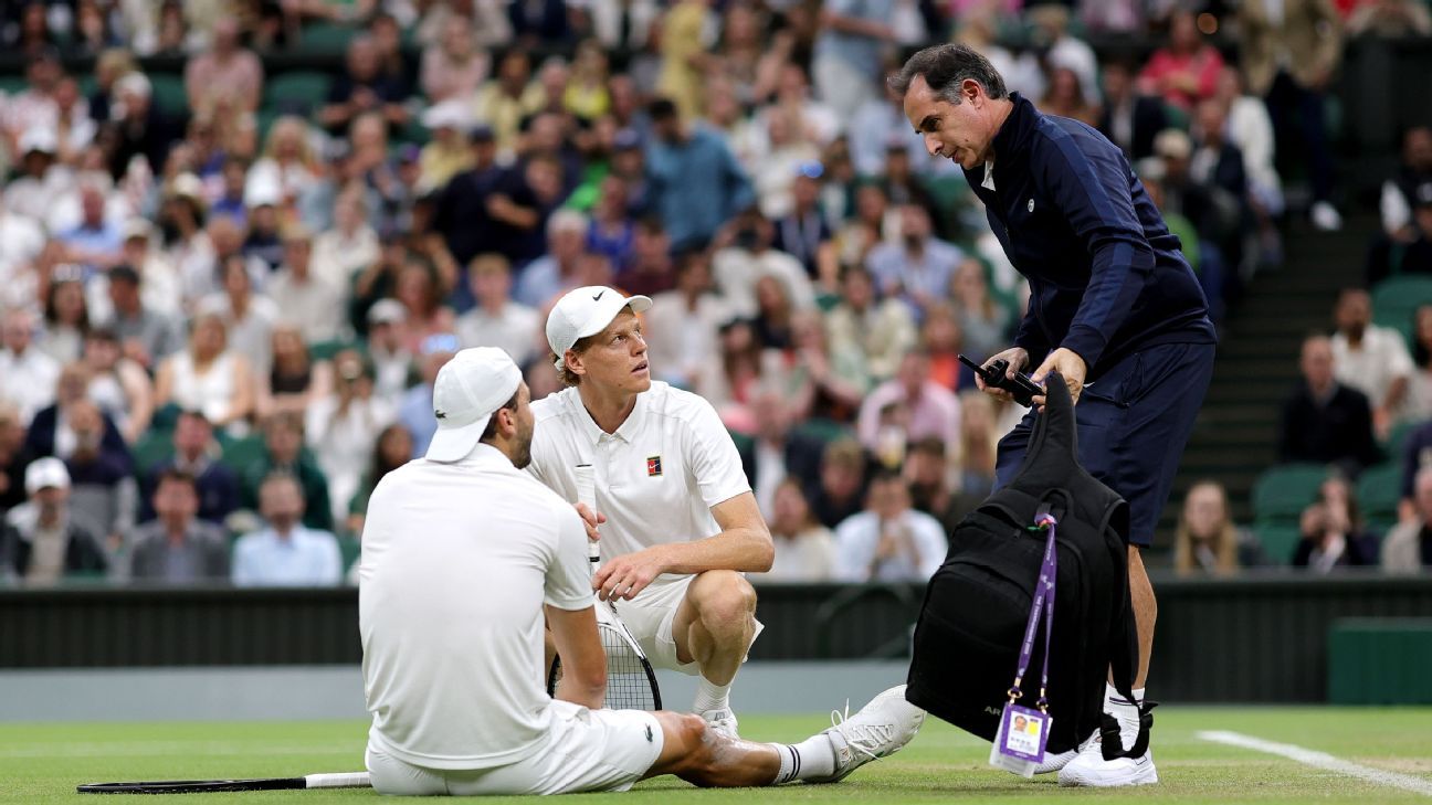 Sinner avanza en Wimbledon tras lesión de Dimitrov: Cuartos de final asegurados