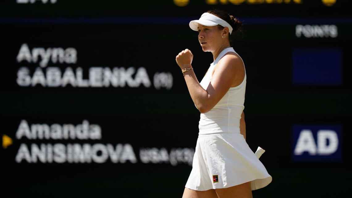 Amanda Anisimova defeated Aryna Sabalenka at Wimbledon semifinal