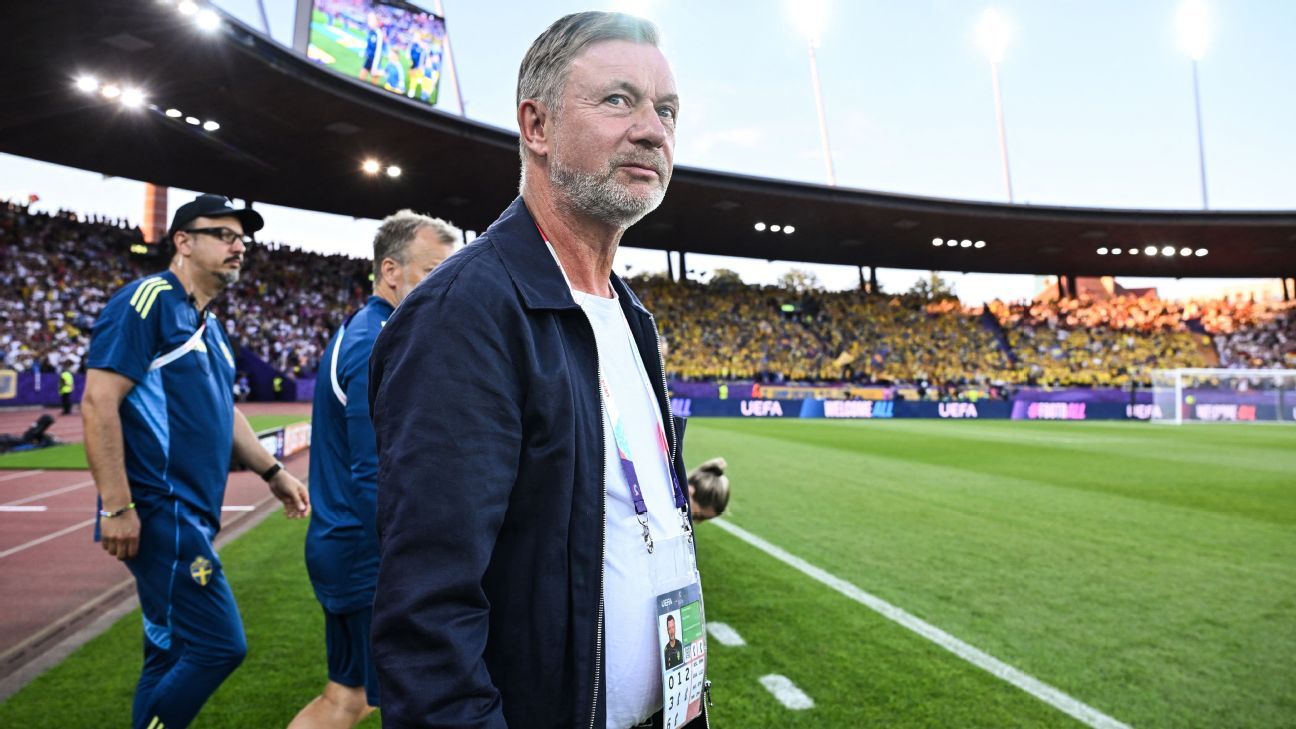 Peter Gerhardsson, entrenador de Suecia.
