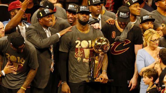 LeBron James celebrating Cleveland Cavaliers championship
