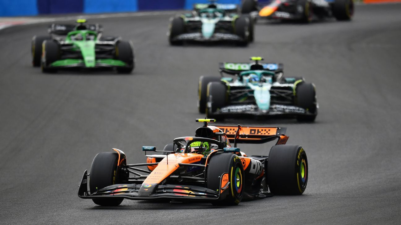Hungarian Grand Prix 2025 F1 live updates: McLaren’s Norris leads