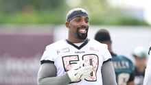 Eagles pass rusher Jalyx Hunt (leg) unlikely vs. Panthers