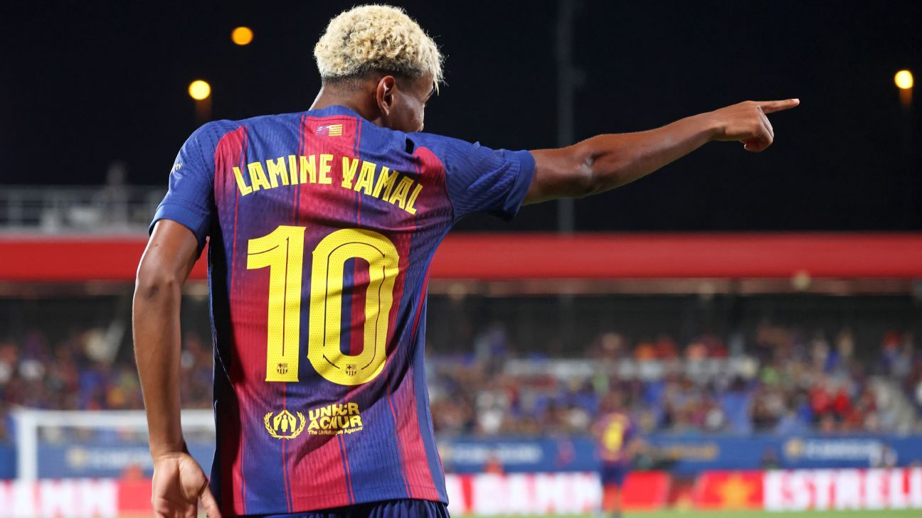 nação de olho: lamine yamal veste a camisa 10 do barcelona