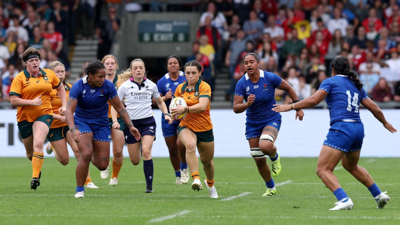 Desiree Miller de Australia hace un avance.