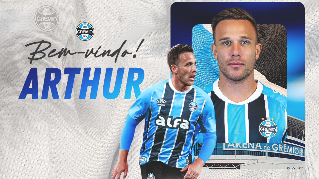 Grêmio oficializa retorno de Arthur após passagens por Barcelona e Juventus
