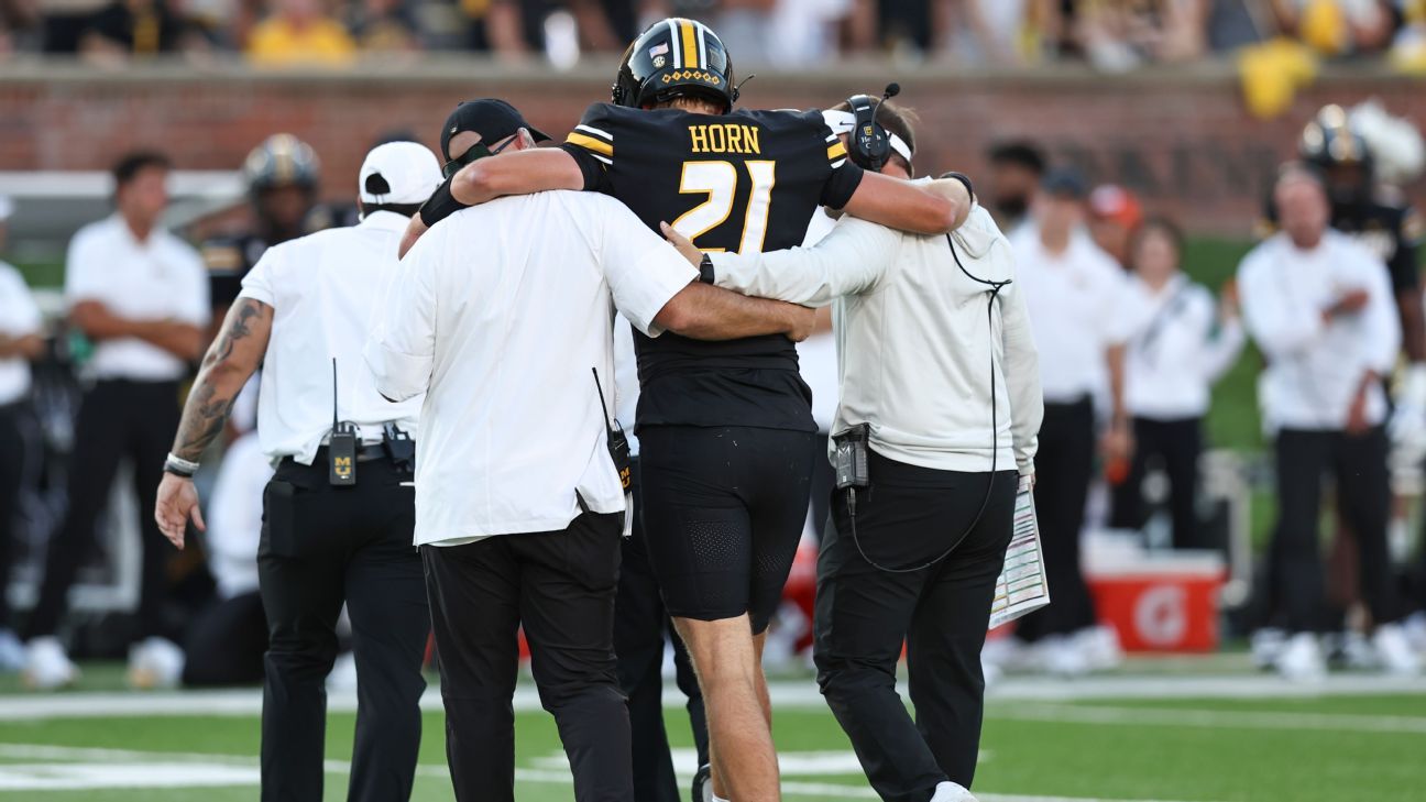 Sources: Missouri QB Horn (leg) out indefinitely