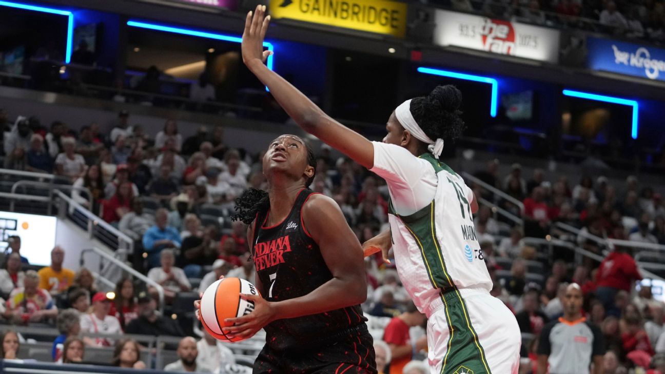 Dominique Malonga defendiendo