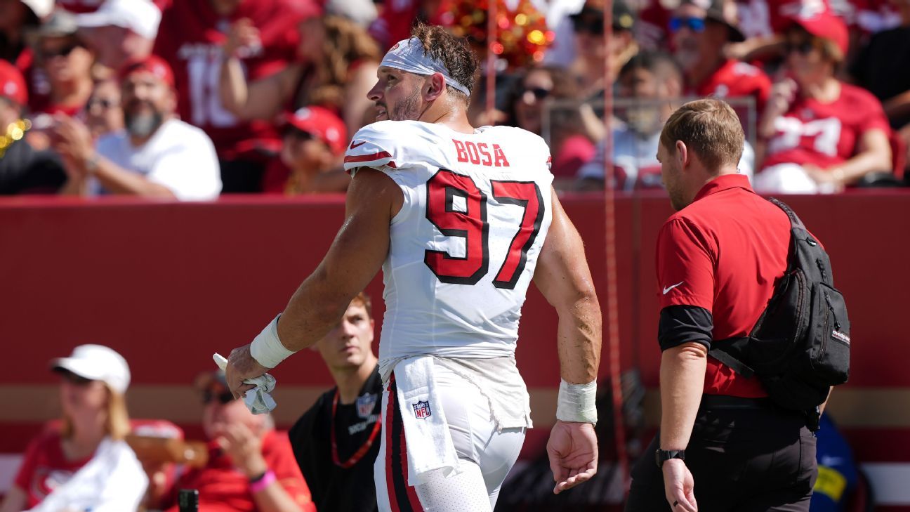 Sources – 49ers’ Nick Bosa has torn ACL, done for season