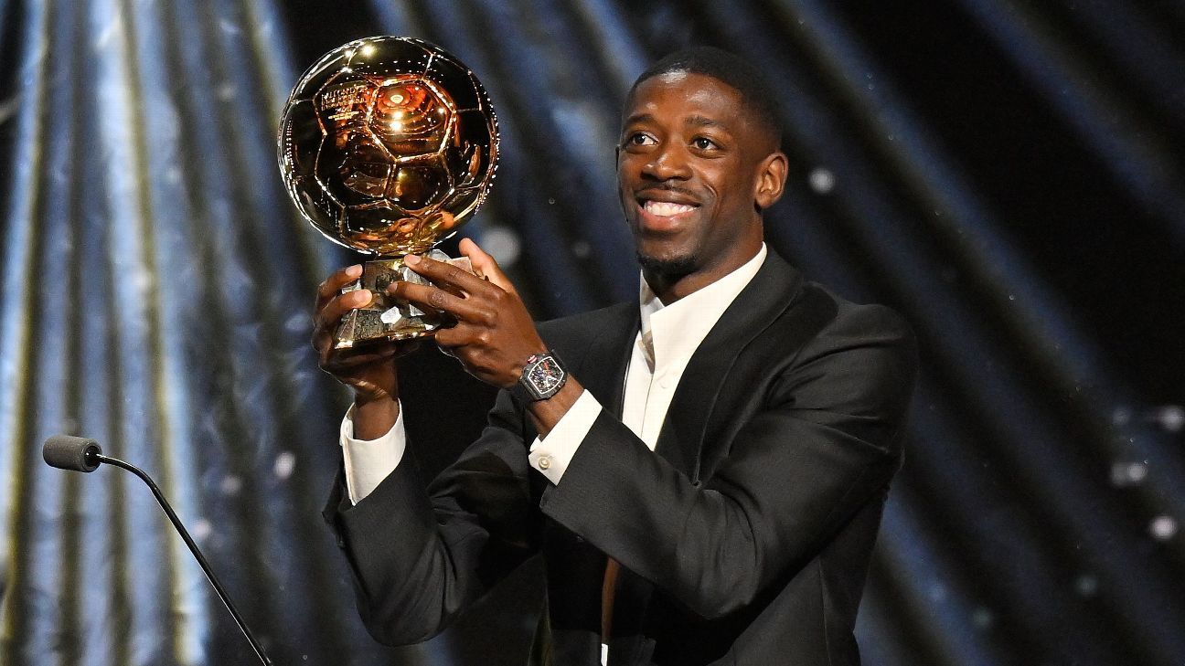 Mbappé y Messi celebran el Balón de Oro de Dembélé
