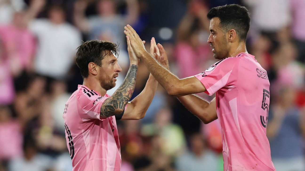 Lionel Messi y Sergio Busquets