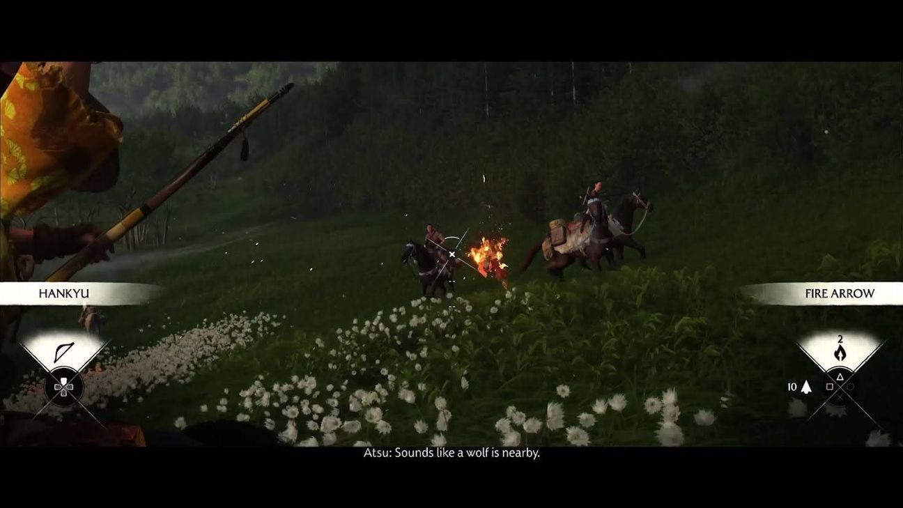 Atsu in combat against enemy samurai and ronin