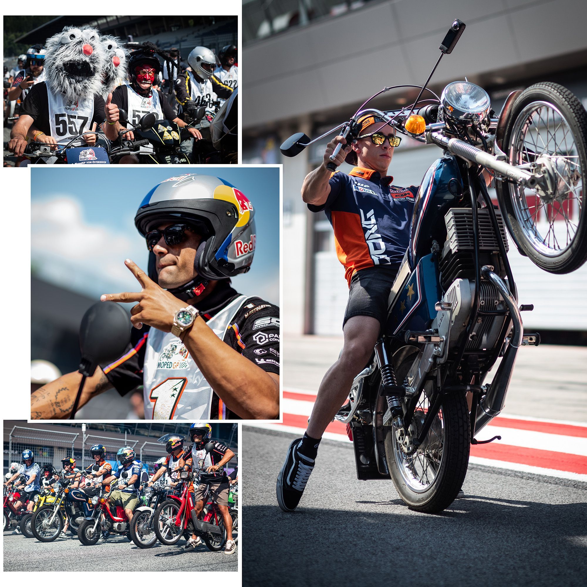 Cientos de ciclomotores en la Moped GP en el Red Bull Ring.