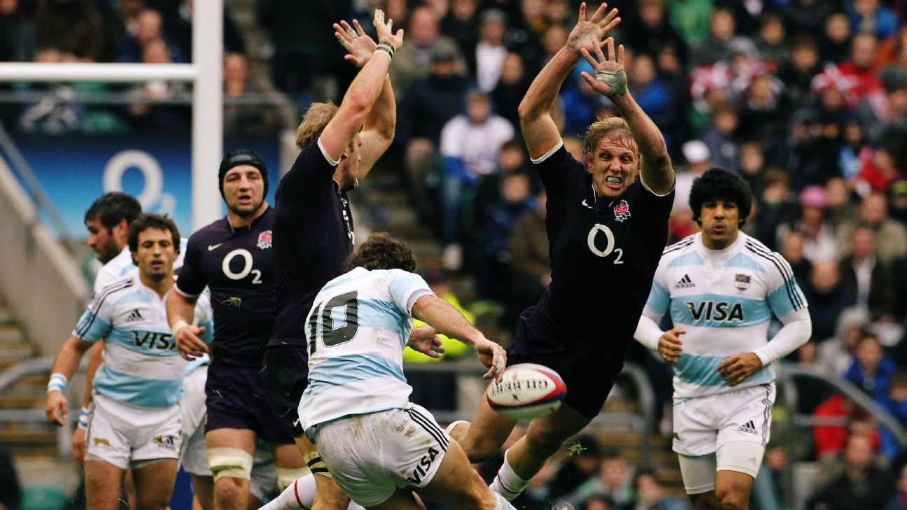 Lewis Moody en un partido contra Argentina.