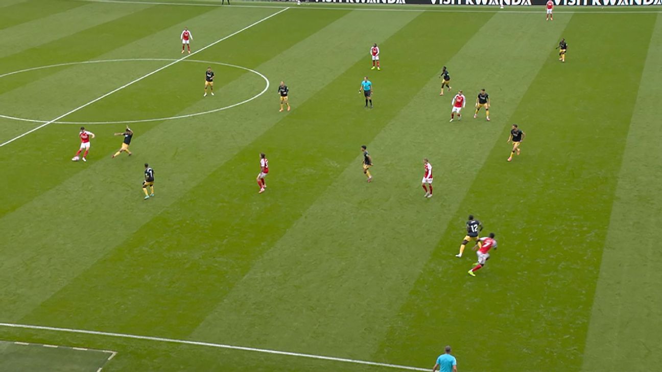 Bukayo Saka estaba claramente en posición de fuera de juego.