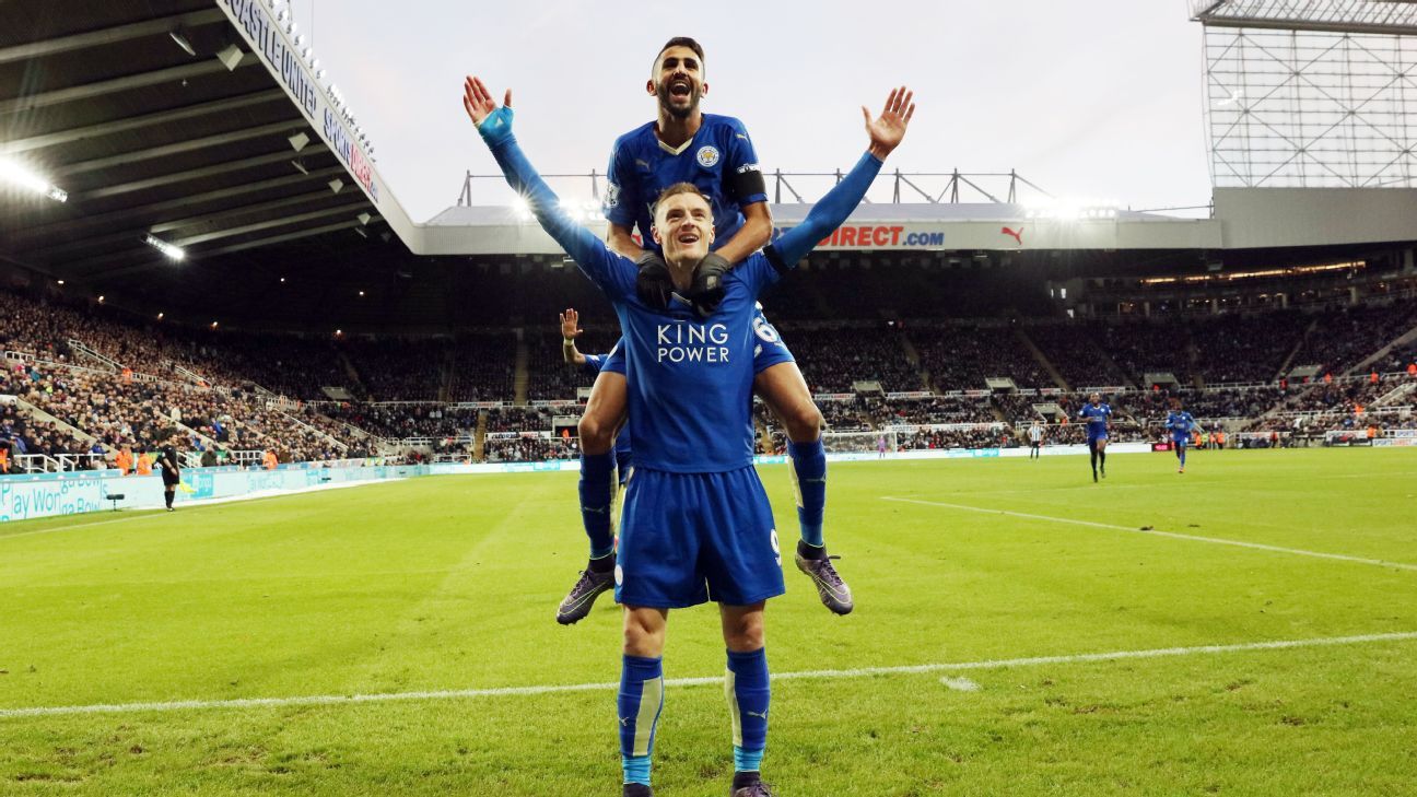 Riyad Mahrez y Jamie Vardy