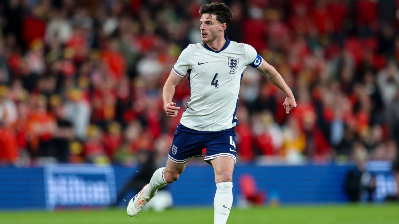 Inglaterra: Rice destaca ausencias, pero confía en el Mundial con estrellas. 1 Declan Rice says England still miss absentees like Jude Bellingham and Cole Palmer despite their strong showing against Wales.