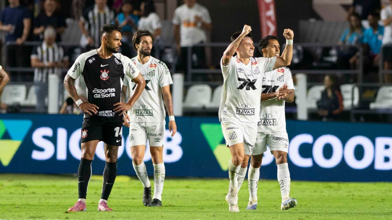 Santos faz melhor jogo com Vojvoda, 'amassa' Corinthians no primeiro tempo e abre vantagem para o Z-4 no Brasileirão